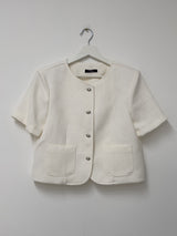 Bebe Tweed Short Sleeve Jacket