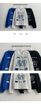 HIRIT Vネックツーウェイジャージスウェットシャツ (3 colors)