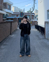 Fadel classic washing wide denim