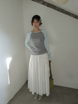 [prts made] フラワーベースボールTシャツ (ミントソーダ)