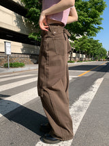 POINT BACK CLIP WIDE PANTS (3C)