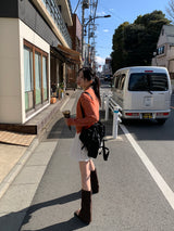 ハッシュウールラウンドカーディガン