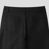 カント コーツッド ブラック デニム ワイド パンツ