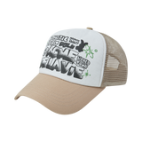 25SS ARTWORK MESH TRUCKER BALL CAP BEIGE