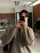 Liu Overfit Wool Mix Round Knit