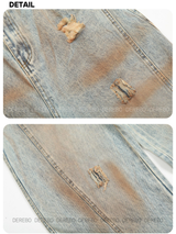 washed-out dirty fit loose wide denim pants