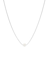 [925 silver] Un.silver.129 / bondir necklace (silver/pearl)