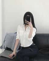 [25F/W NEW] LINK, ピンタックポケットシャツ