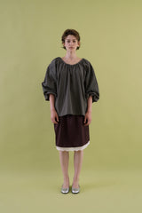Slip satin midi skirt_purple