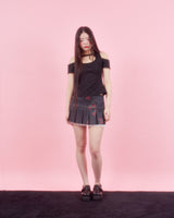 ローズホルターブラウス[BLACK]