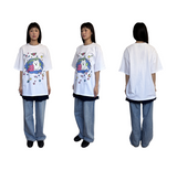 キャット&ドッグインスイートホームTシャツ - ブラック