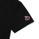 KIRSH X TOKYO BIG CHERRY CROP T-SHIRT - BLACK