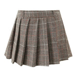 Houndstooth Pleated Skirt