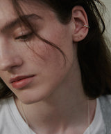 [925 silver] Deux.silver.90 / bambou earcuff (silver)