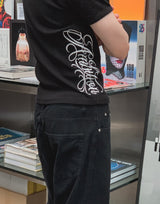 Beryl Lettering Ribbed Short Sleeve T-shirt