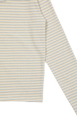 ストライプウールTシャツ [Ivory]