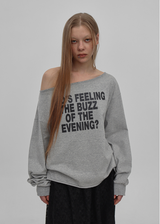 [MADE] Ritz Boat Neck Printed Long Sleeve Tee
