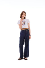 ラビットキャットクロップTシャツ