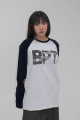 USA Flag Raglan Long Sleeve T-Shirt Navy