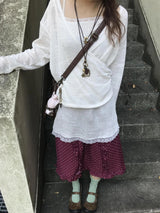 oso dot frill skirt