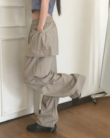 Nuka Two Way Nylon Parachute Skirt Pants