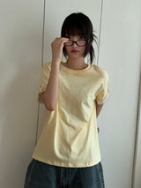 Fake Layered Arm Snap Oversized T-Shirt 6color