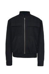 Stand Collar Wool Jacket