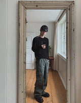 Larson Washed Multi-Pocket Wide Cargo Pants