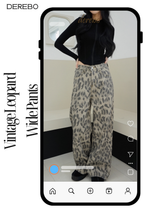 Vintage Leopard Wide Pants