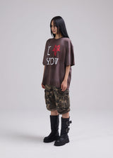 I YOU Tシャツ (ブラウン)