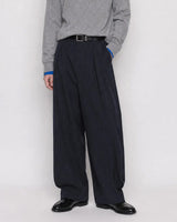 (UNISEX) Pintuck Stripe Wide Slacks