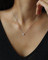 [White gold] Basic Cubic Necklace (XL)