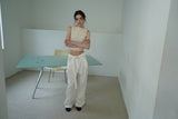 Linen belted pants_ivory