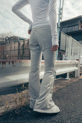 Boots-cut cargo pants (Gray)