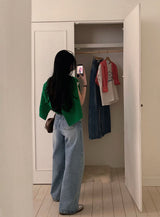 セイムデイシッピング [New Spring Product 10%] [BELLIDE MADE] オーシャンワイドデニムパンツ