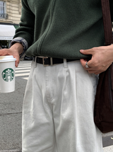 D.MADE Signature Essential Two-Tuck Wide Pants