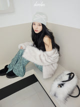 Snow White No Collar Fur Jacket