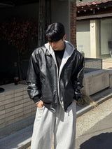 Core leather herrington jacket