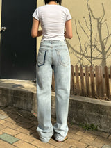 クラシックルックセミワイドデニムパンツ code 18101