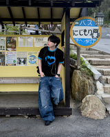 Blue Heart Ringer T-Shirt