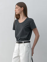 (Z-T-6823)ESSENTIAL STANDARD ROUND NECK TEE