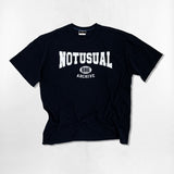 シンプルスクールフォントオーバーフィットTシャツ - 4COLOR