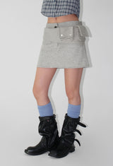 TINY BUTTON MINI SKIRT