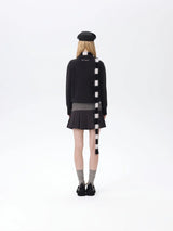 13DE MARZO Bear Head Upper Skirt Dark Grey