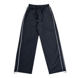 Two-way two-line crunchy wide trek long pants (3 colors)