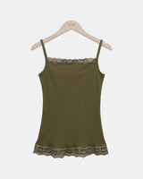 Vuet Lace Ribbed Sleeveless Top