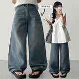 Loafing Natural Washing Daily Denim Wide Pants