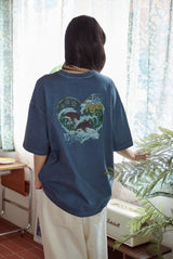 26SS★ Dolphin Hearts Pigment Short Sleeve Tee
