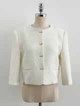 Luman Three Quarter Crop Tweed Jacket