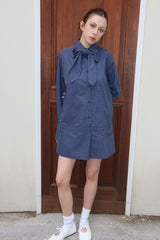 LOW LINE CHECK JUMPSUIT_NAVY